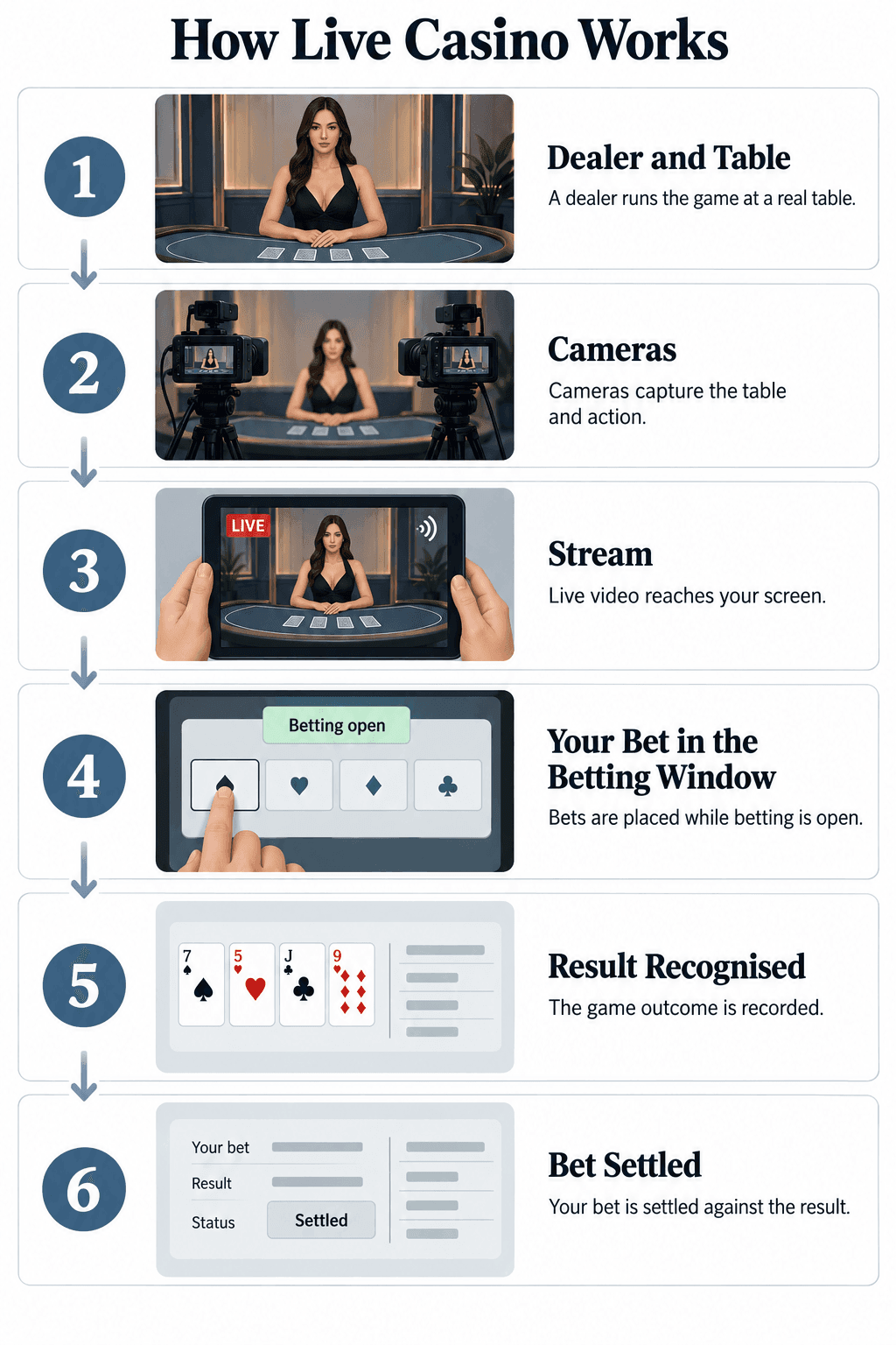 how live casino works