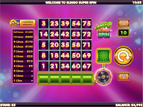 Play Slingo Super Spin Online at Midnite Casino - Midnite